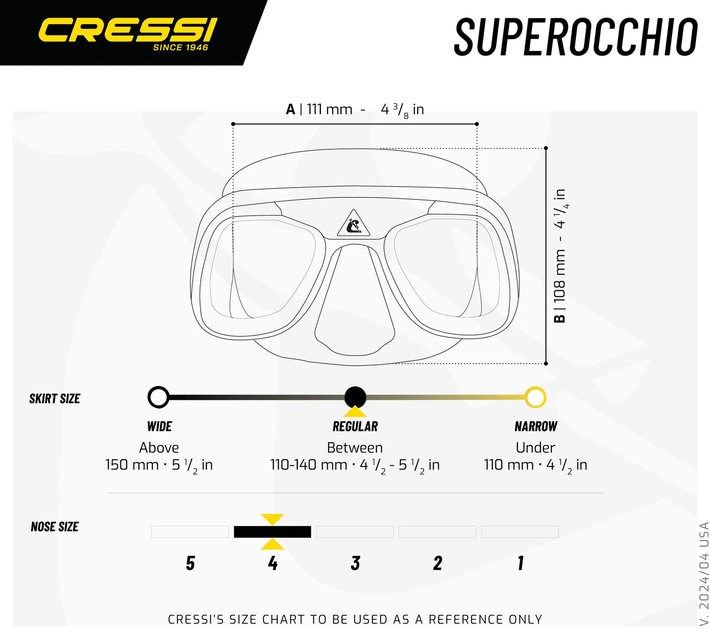 Maschera Snorkeling Superocchio Cressi