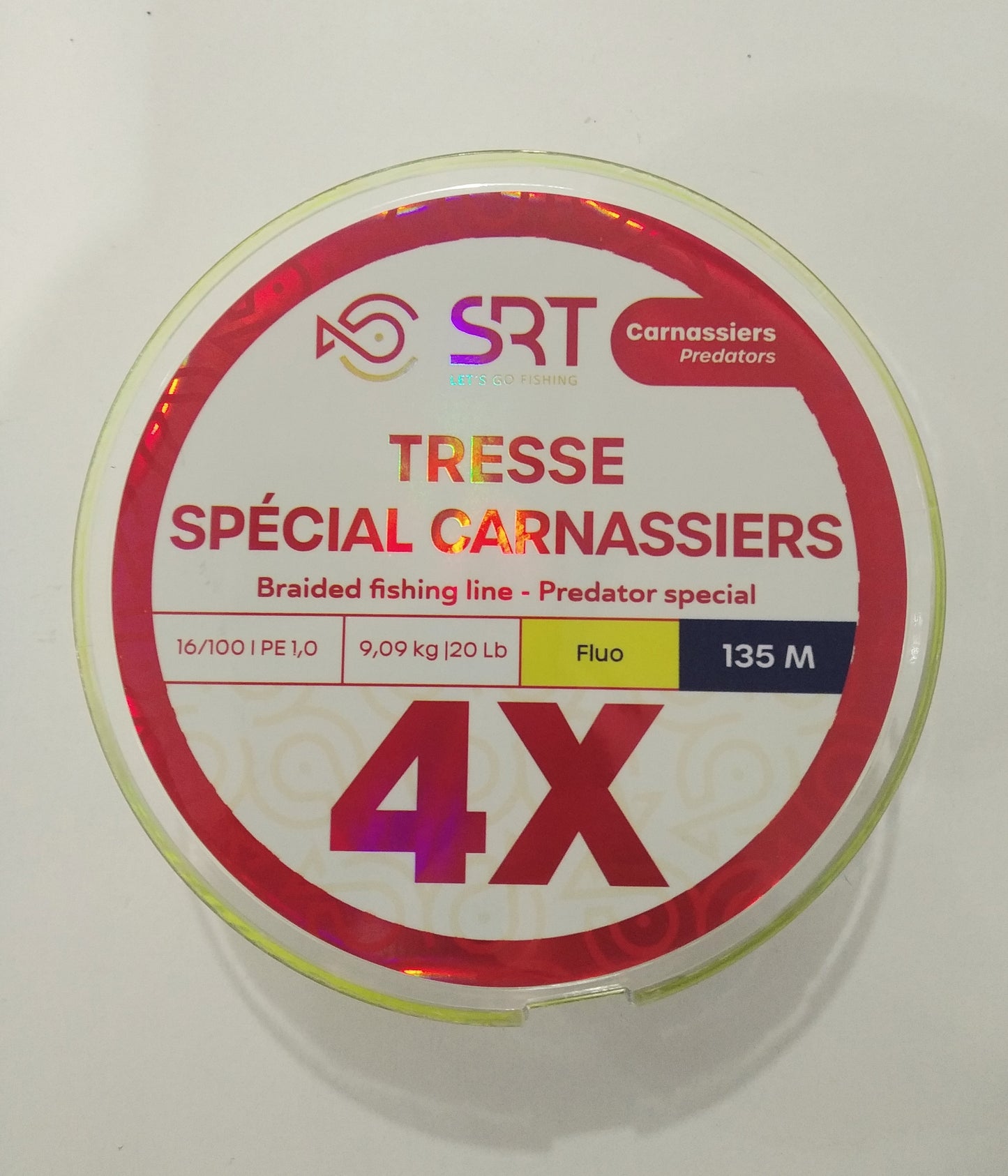 Filo Trecciato Sert Tresse 4X 135 metri Fluo Yellow