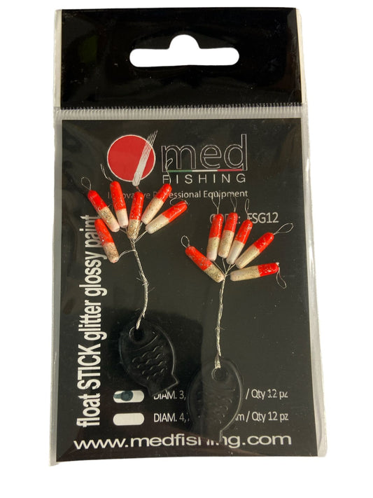 Med Fishing Float Stick glitter glossy paint