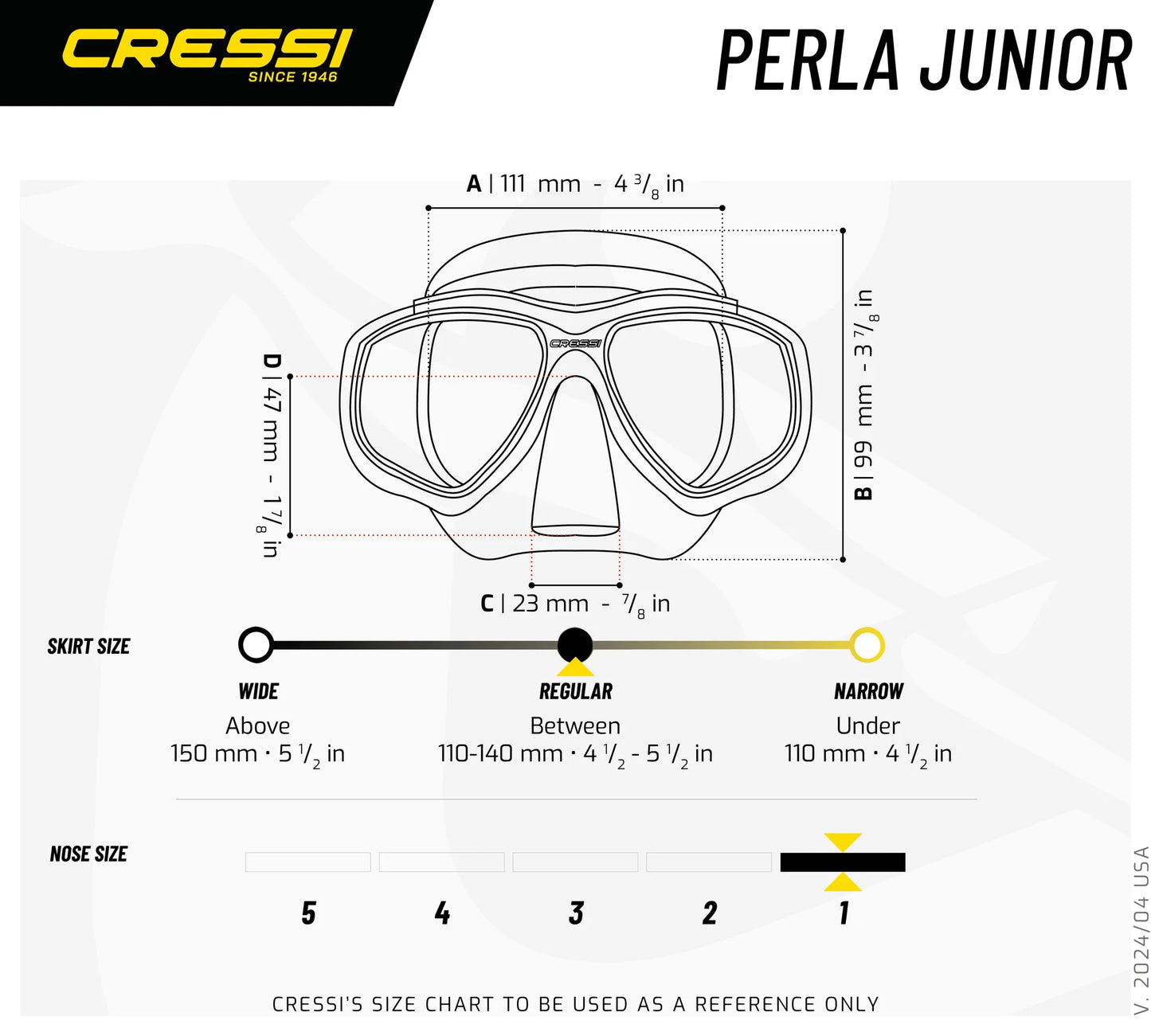 Maschera Snorkeling Perla Junior Cressi